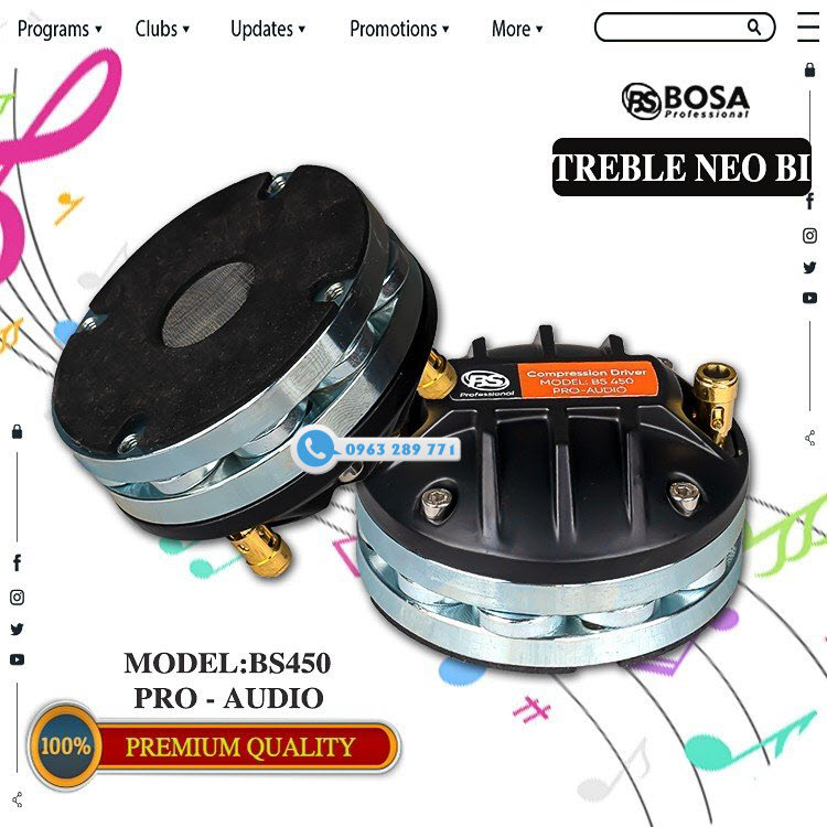 CỦ TREBLE 450 NEO BI BOSA CAO CẤP